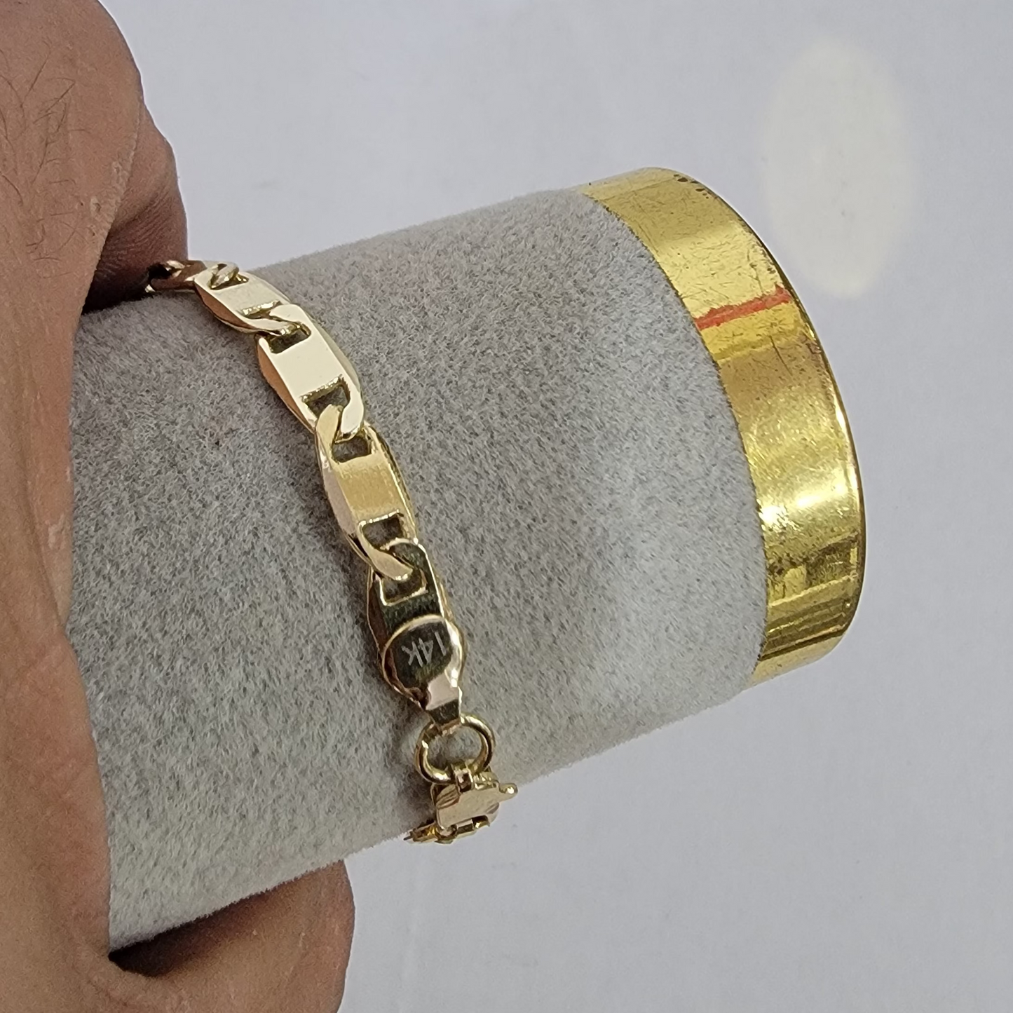 Pulsera Planchada 14k/6mm