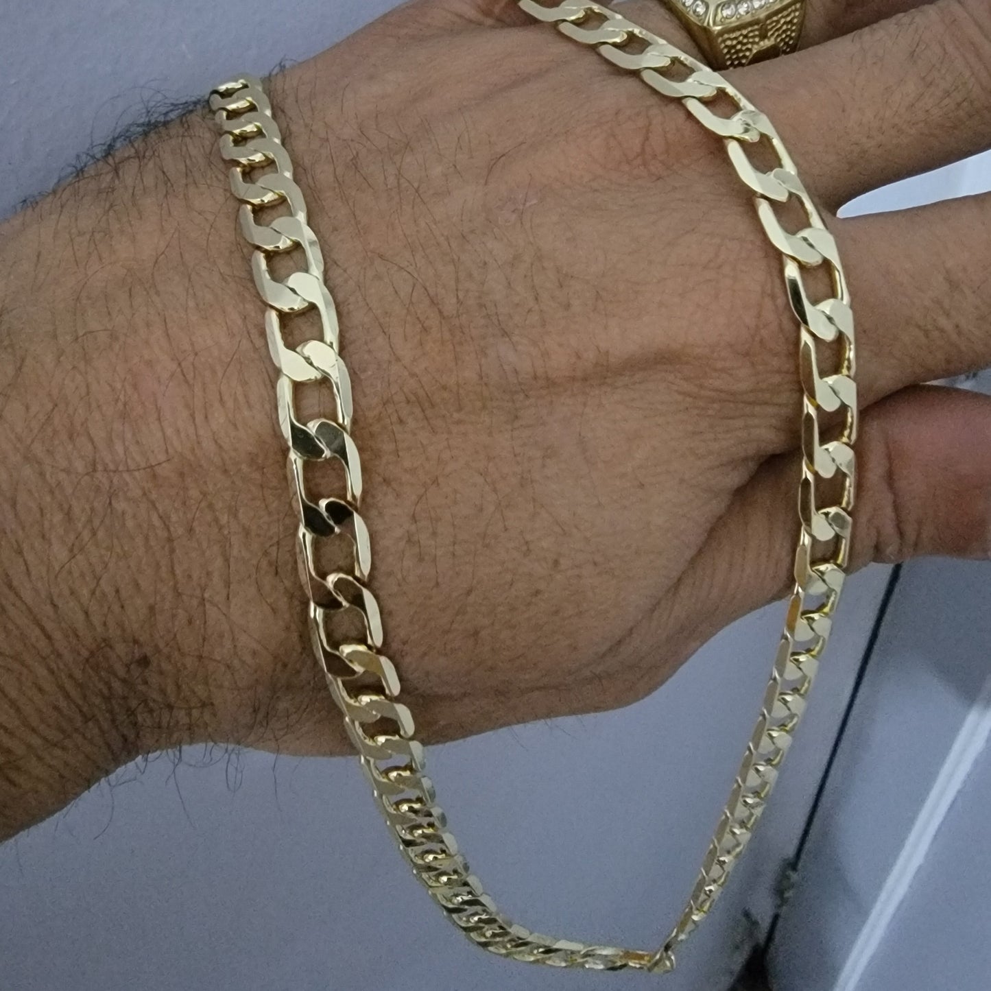 cadena cubana tegido 1x1 corte brillo