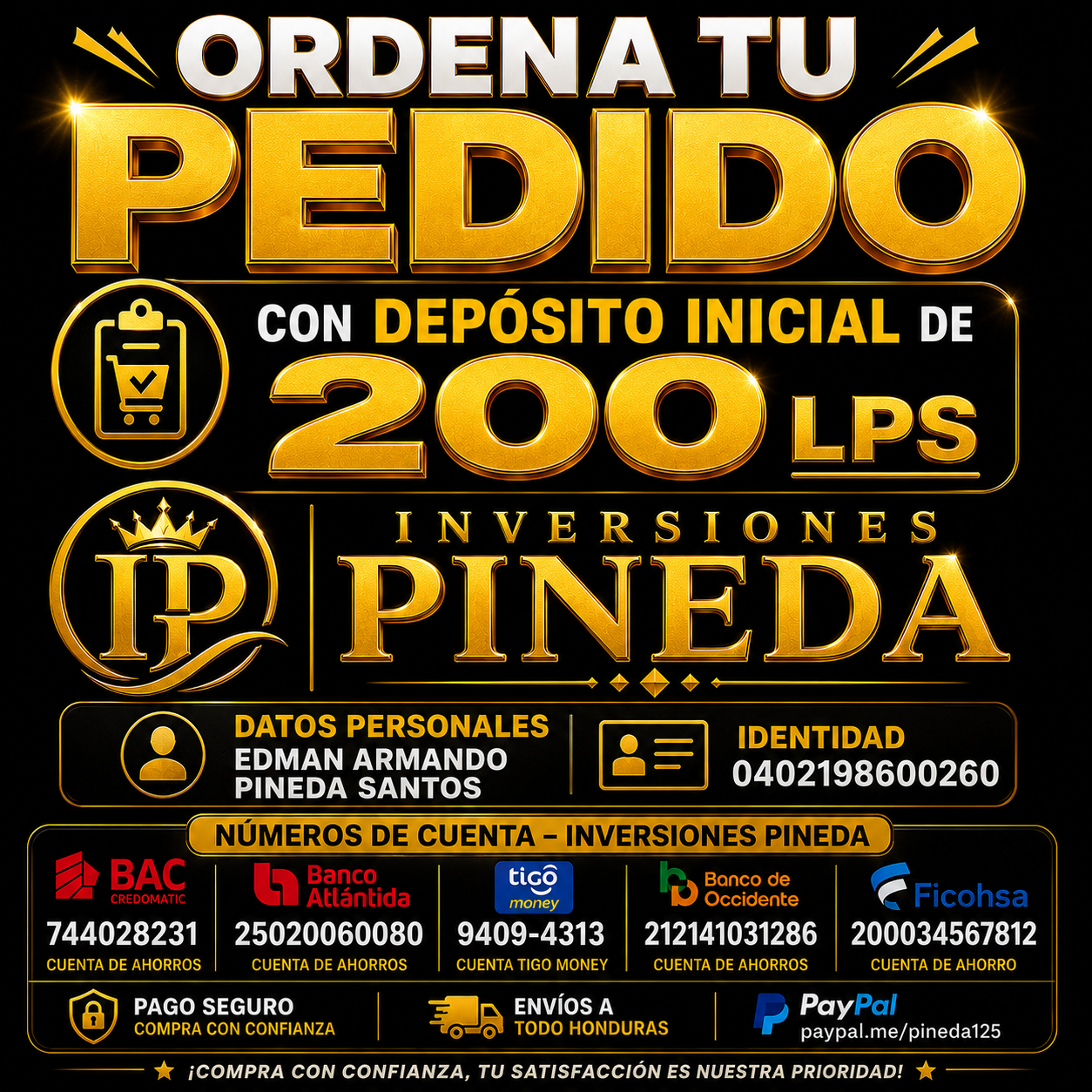 cadena con dije 15 milímetros