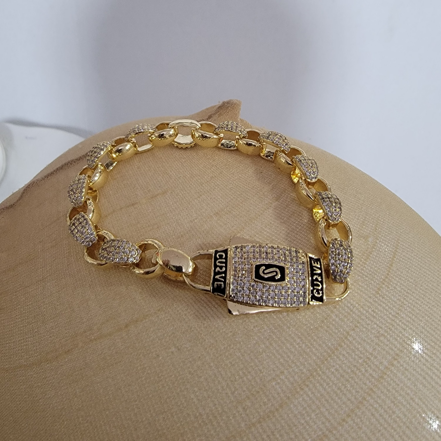 Pulsera Monaco 14k/10mm/8pulgadas