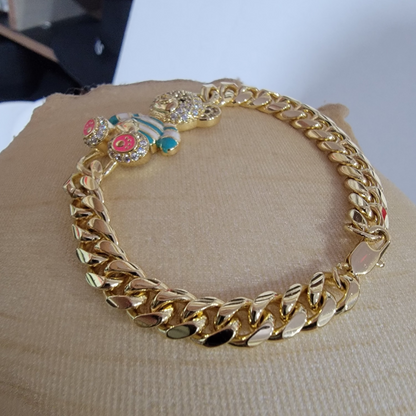 Pulsera Cubana 14k/8mm/8pulgadas
