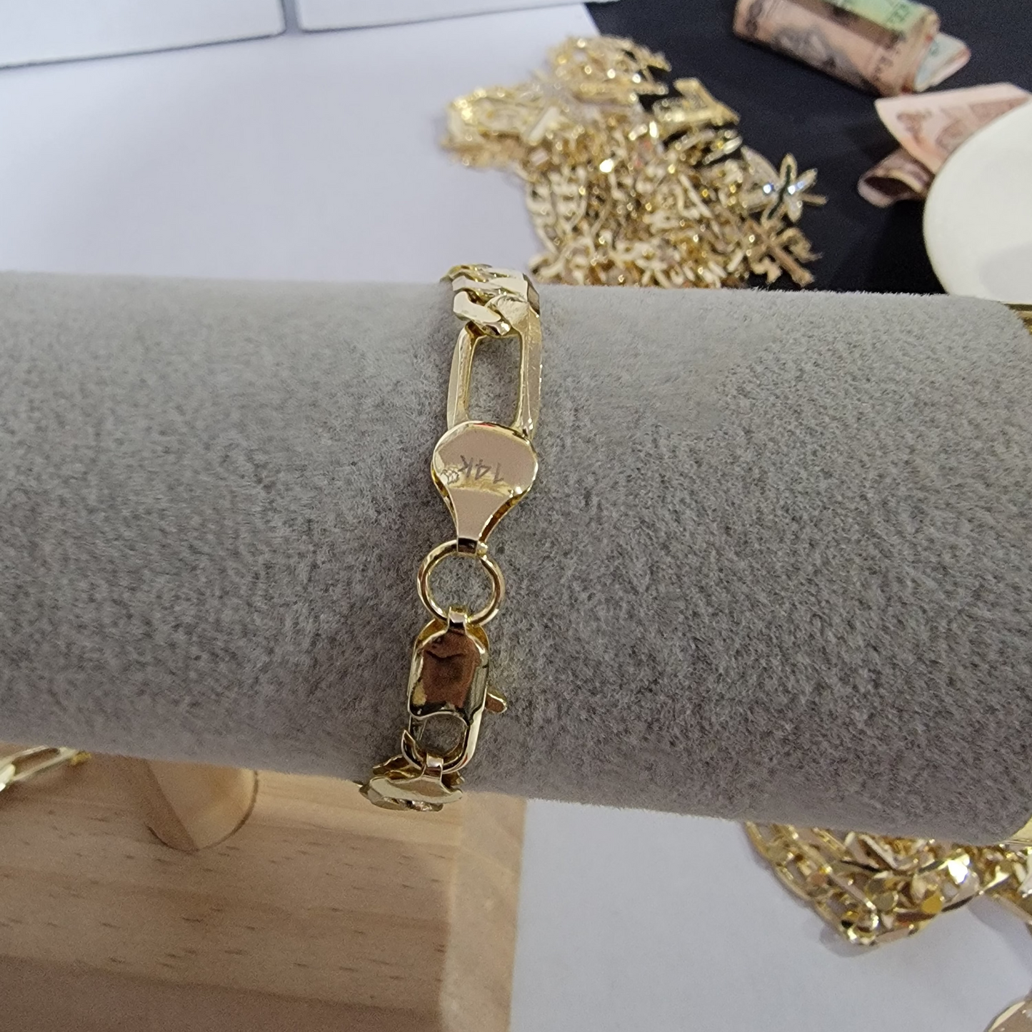 Pulsera 3A1 14k/8mm/9pulgadas