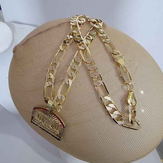 Cadena Santa Cena 14k/8mm/24 pulgadas
