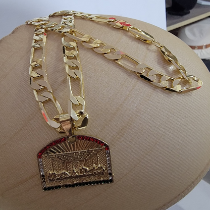 Cadena Santa Cena 14k/8mm/24 pulgadas