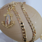 Cadena Virgen Duo Color 14k/8mm/24 pulgadas