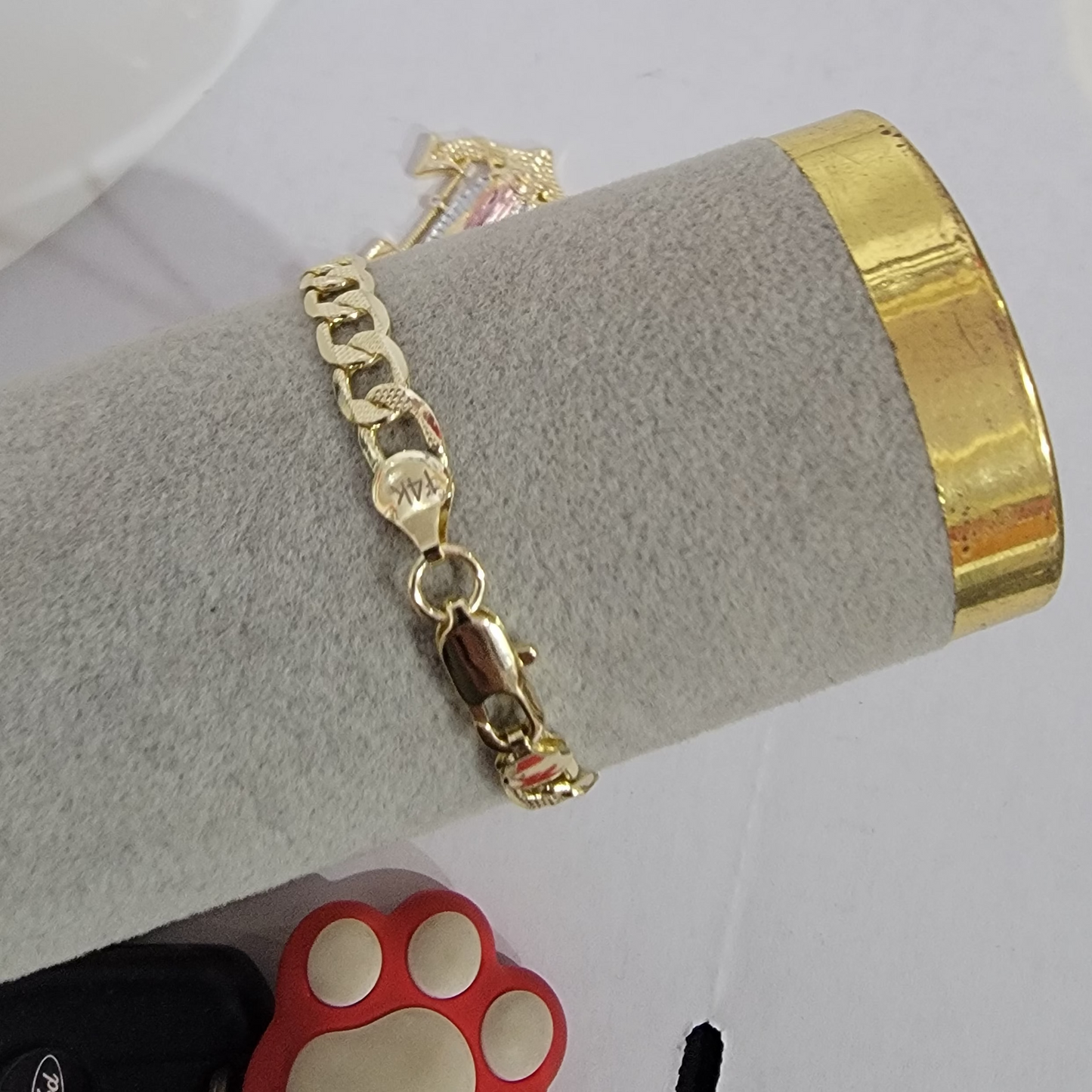 Pulsera Relieve 14k/6mm