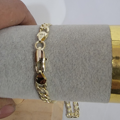 Pulsera Relieve 14k/6mm