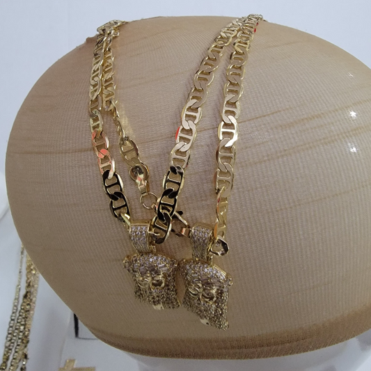 Cadena Cristo 14k/6mm/24 pulgadas