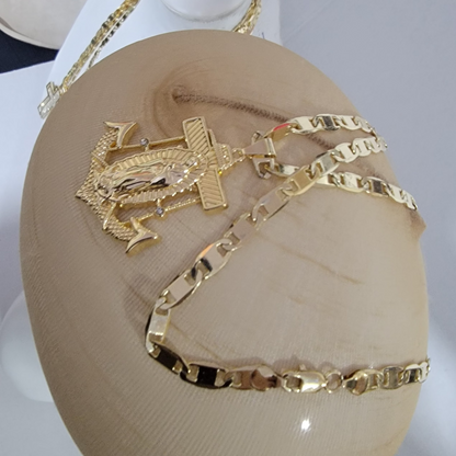 Cadena La Virgen 14k/6mm/24 pulgadas