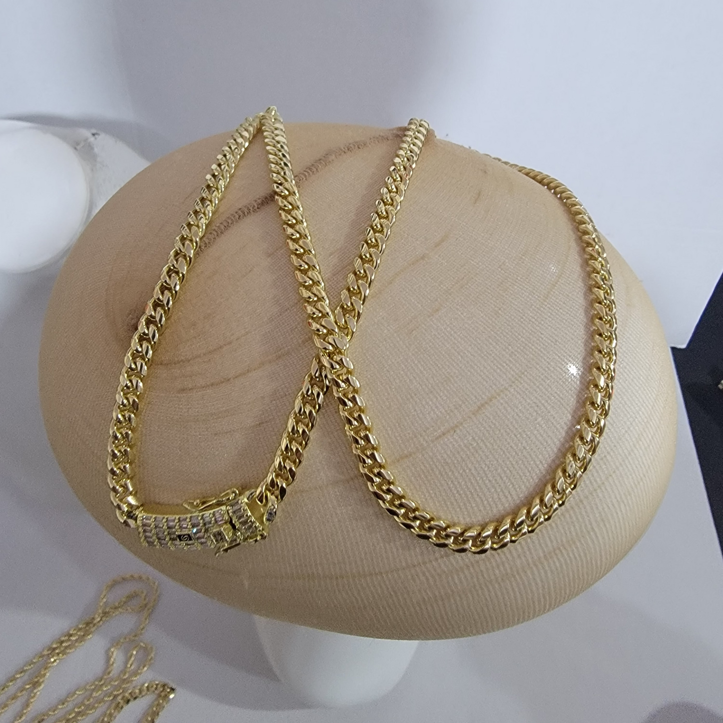 Cadena Monaco Chain 14k/6mm/24 pulgadas