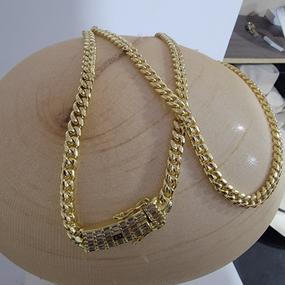 Cadena Monaco Chain 14k/6mm/24 pulgadas