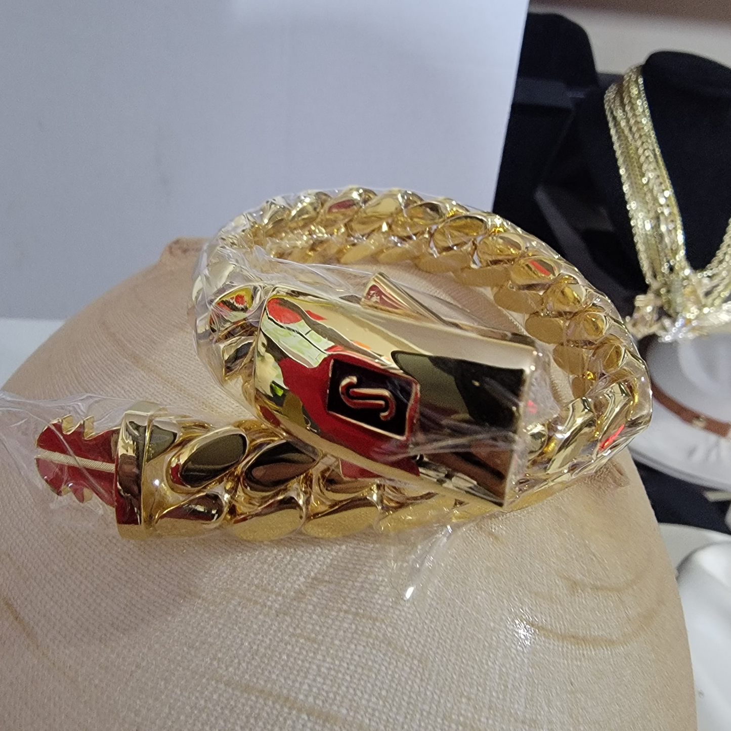 Pulsera Monaco Lisa 5 Capas/14K/15mm/9 pulgadas