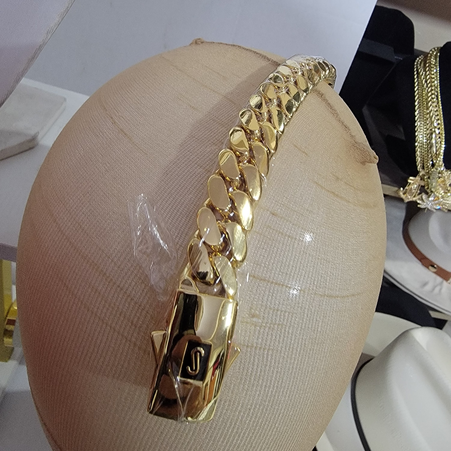 Pulsera Monaco Lisa 5 Capas/14K/15mm/9 pulgadas