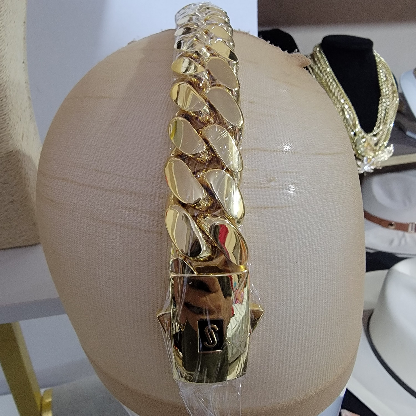 Super Cadena Monaco Lisa 14k/15mm/24 pulgadas