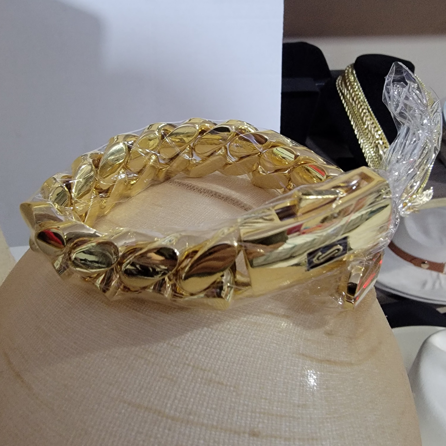 Super Cadena Monaco Lisa 14k/15mm/24 pulgadas