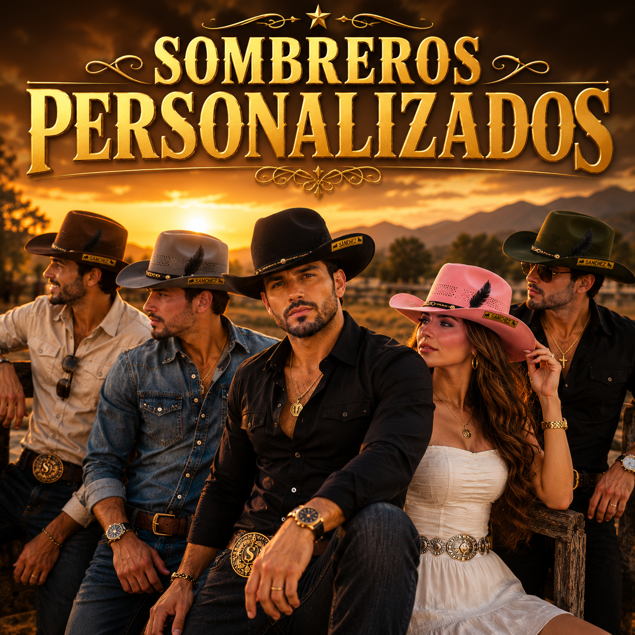 Sombreros Vaqueros Personalizados Premium