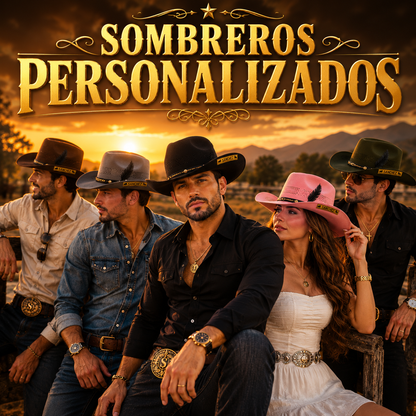 Sombreros Vaqueros Personalizados Premium