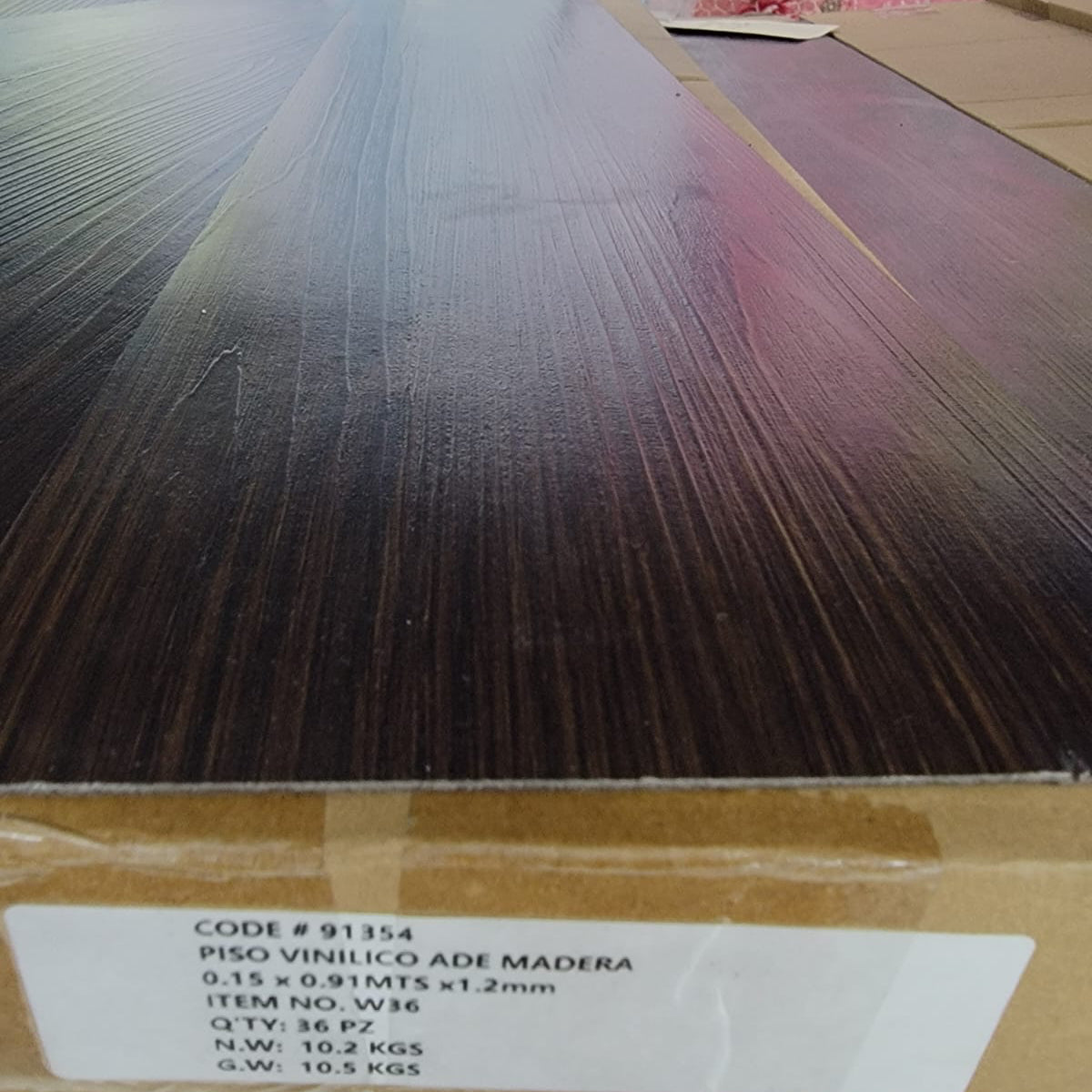 Pisos Vinil Tipo Madera 90x15cm