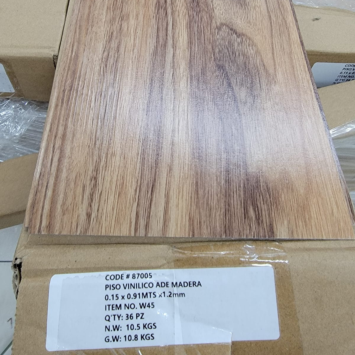 Pisos Vinil Tipo Madera 90x15cm