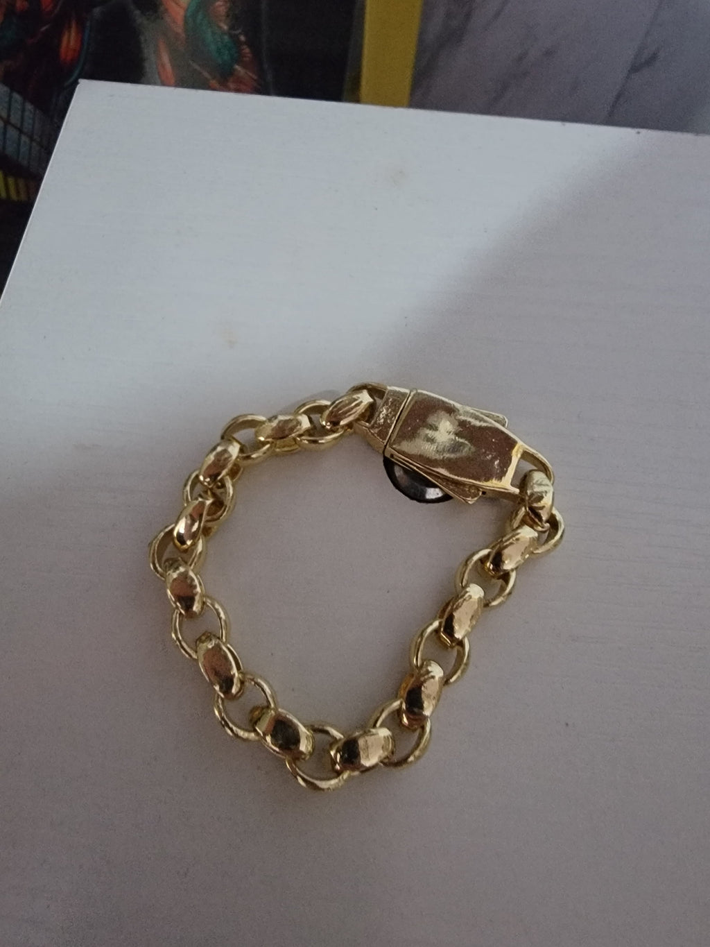 Pulsera Mónaco Diamantada 10mm Chapada en Oro 14K – Lujo Sofisticado