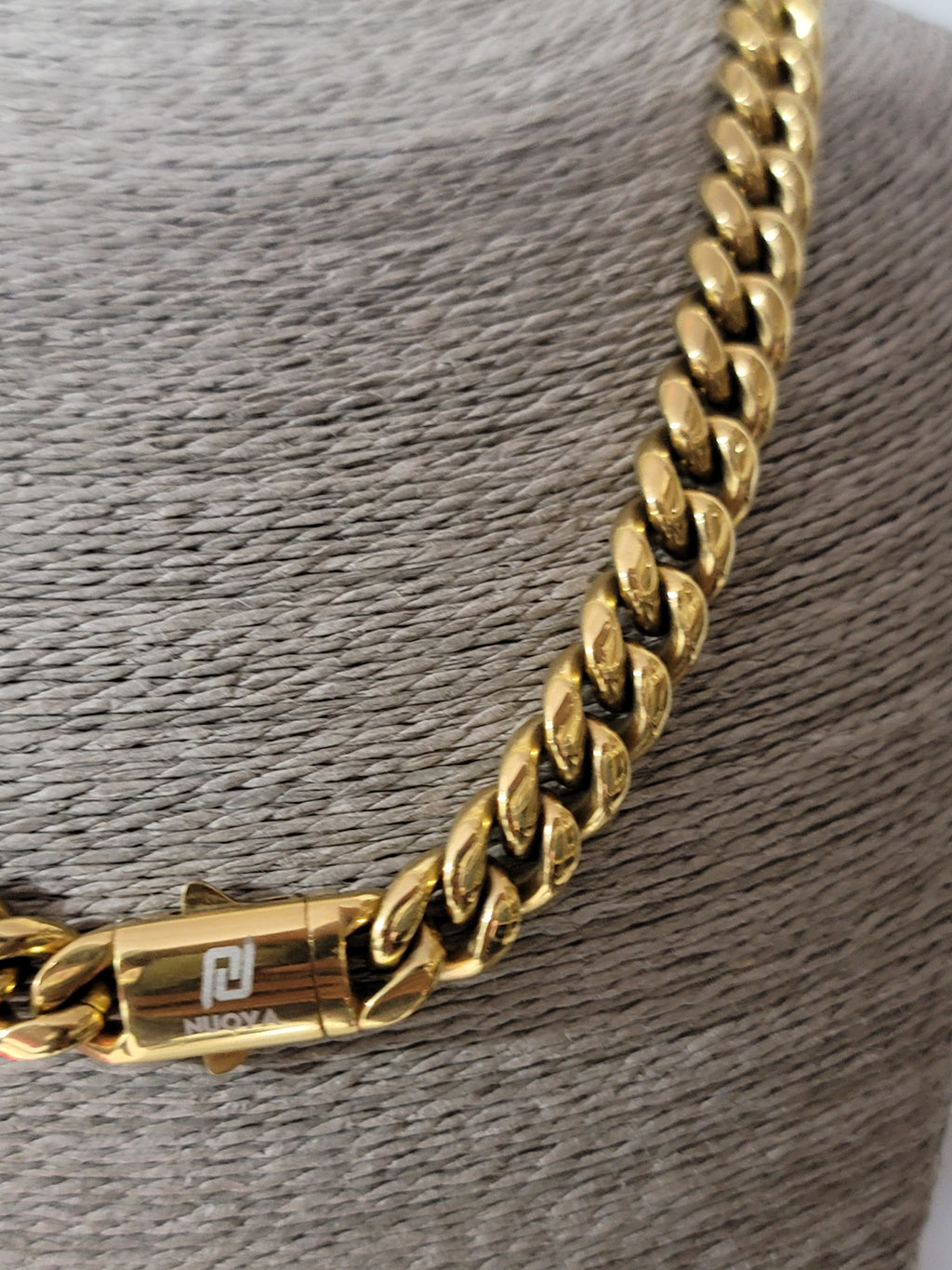 Cadena Cubana de Lujo 14mm Chapada en Oro 14K – Estilo Imponente