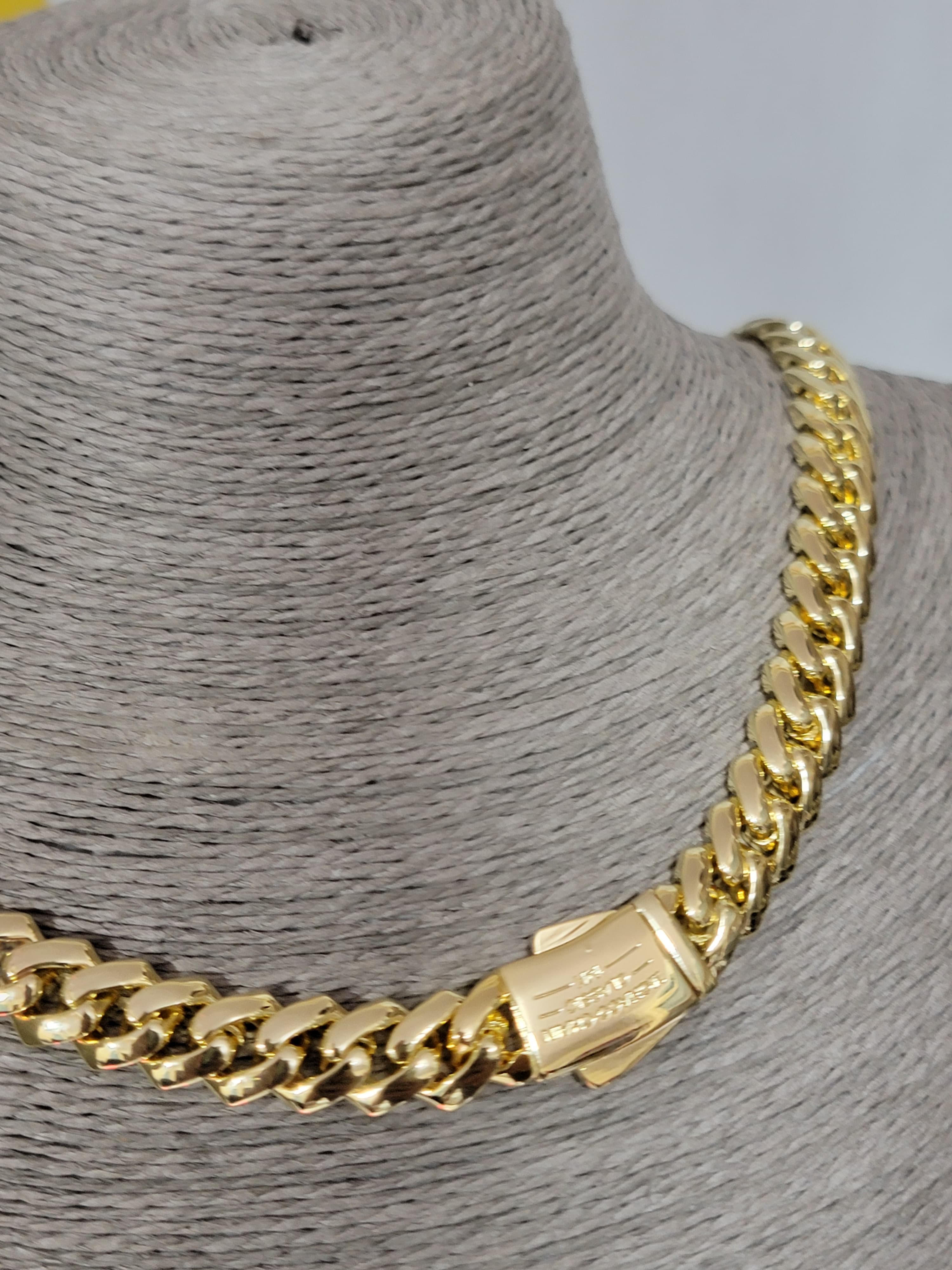 Cadena Cubana Mónaco Chain Chapada en Oro 14K – Alta Gama