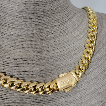 Cadena Cubana Mónaco Chain Chapada en Oro 14K – Alta Gama