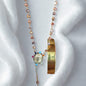 Rosario Tricolor Chapado en Oro 14K – 5 mm, 27
