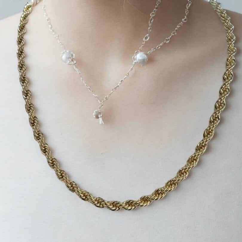 Cadena Torsal Lazo Chapada en Oro 14K – 5 mm, 24