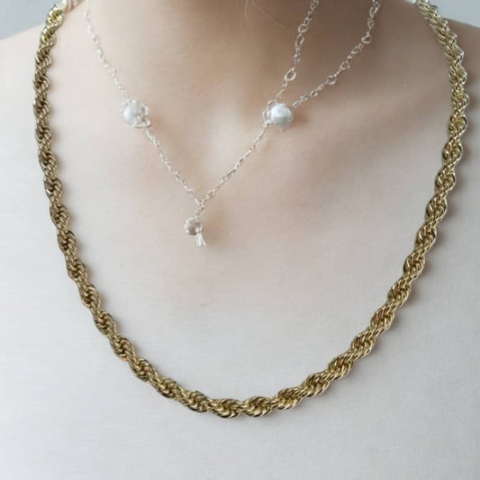 Cadena Torsal Lazo Chapada en Oro 14K – 5 mm, 24