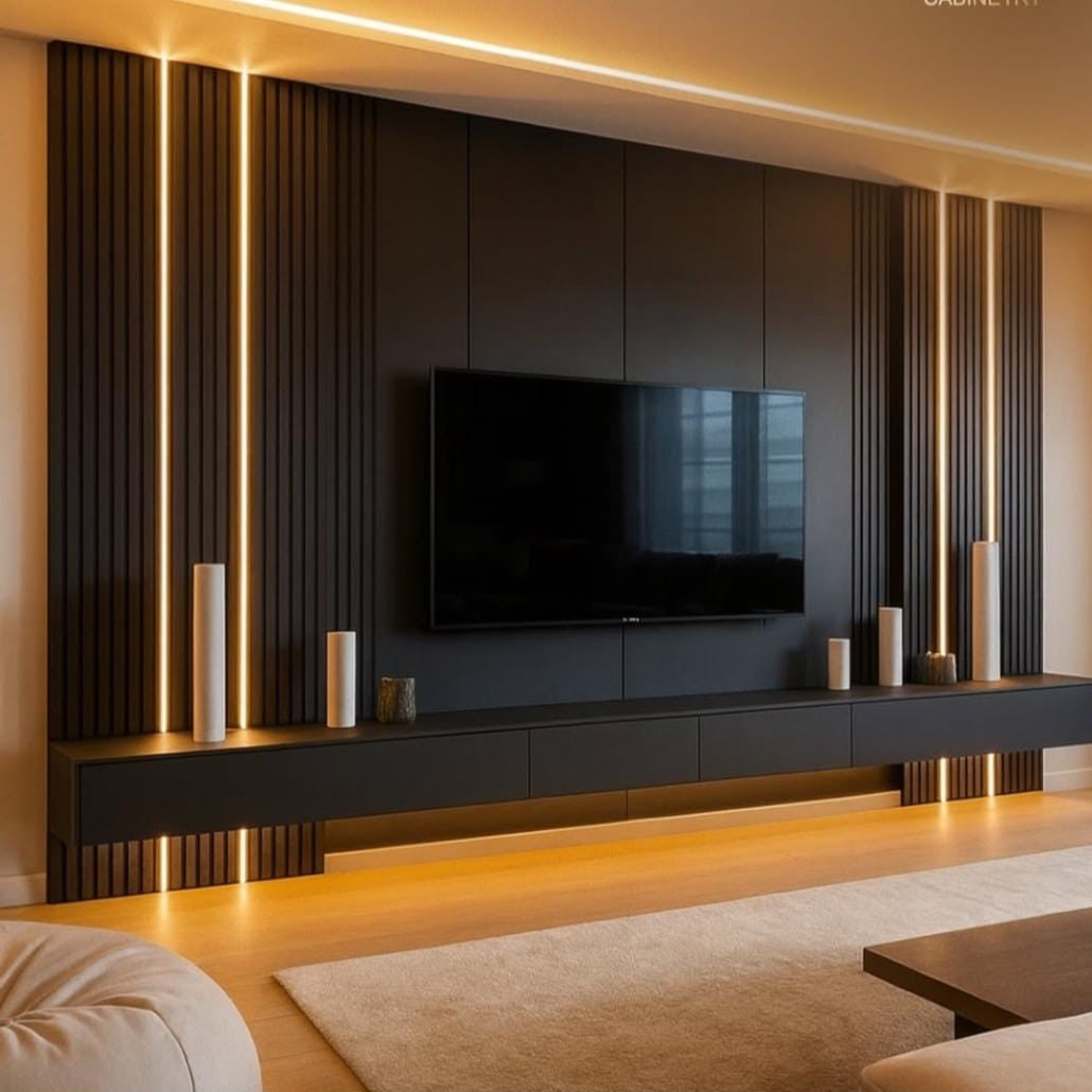 Revestimiento Vertical de Madera Moderna