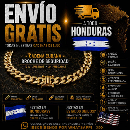 Cadena Cubana Broche de Seguridad 12 mm