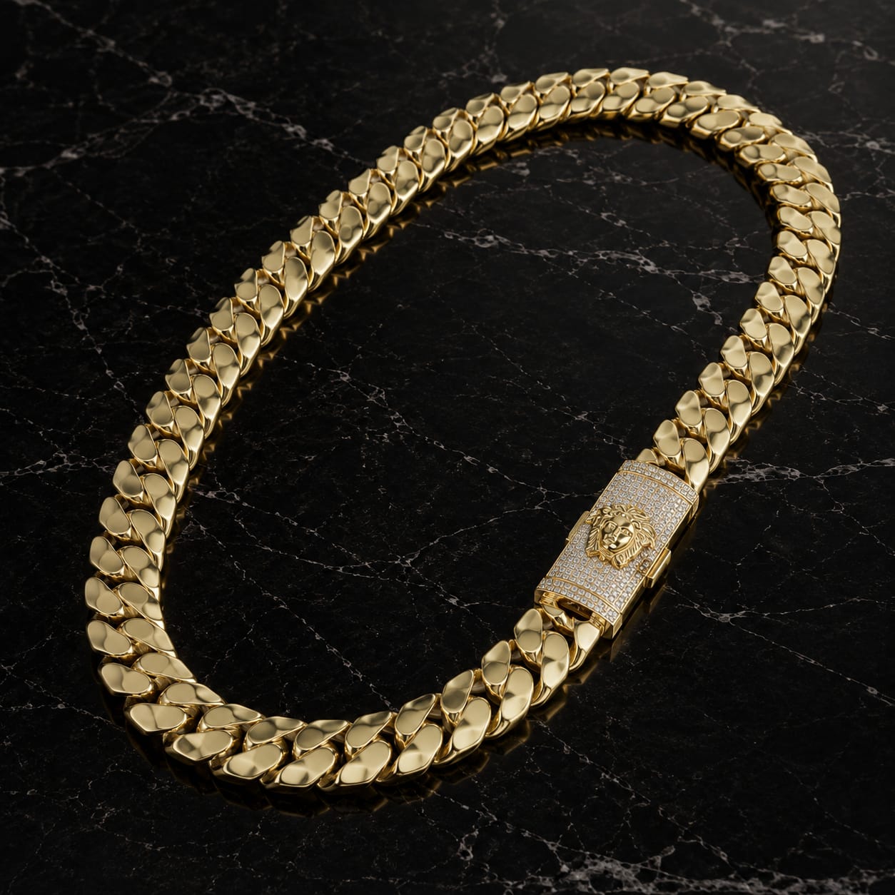 Cadena Versace broche de diamantes alta gama