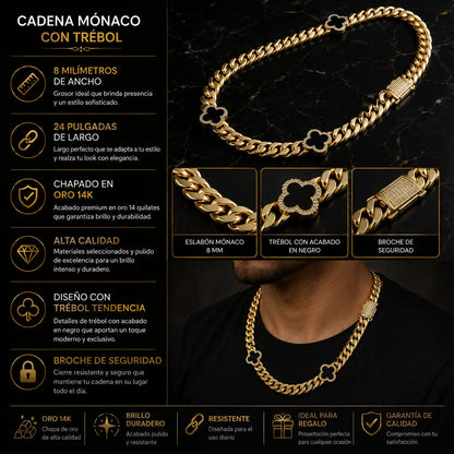 Cadena Mónaco Con Trébol