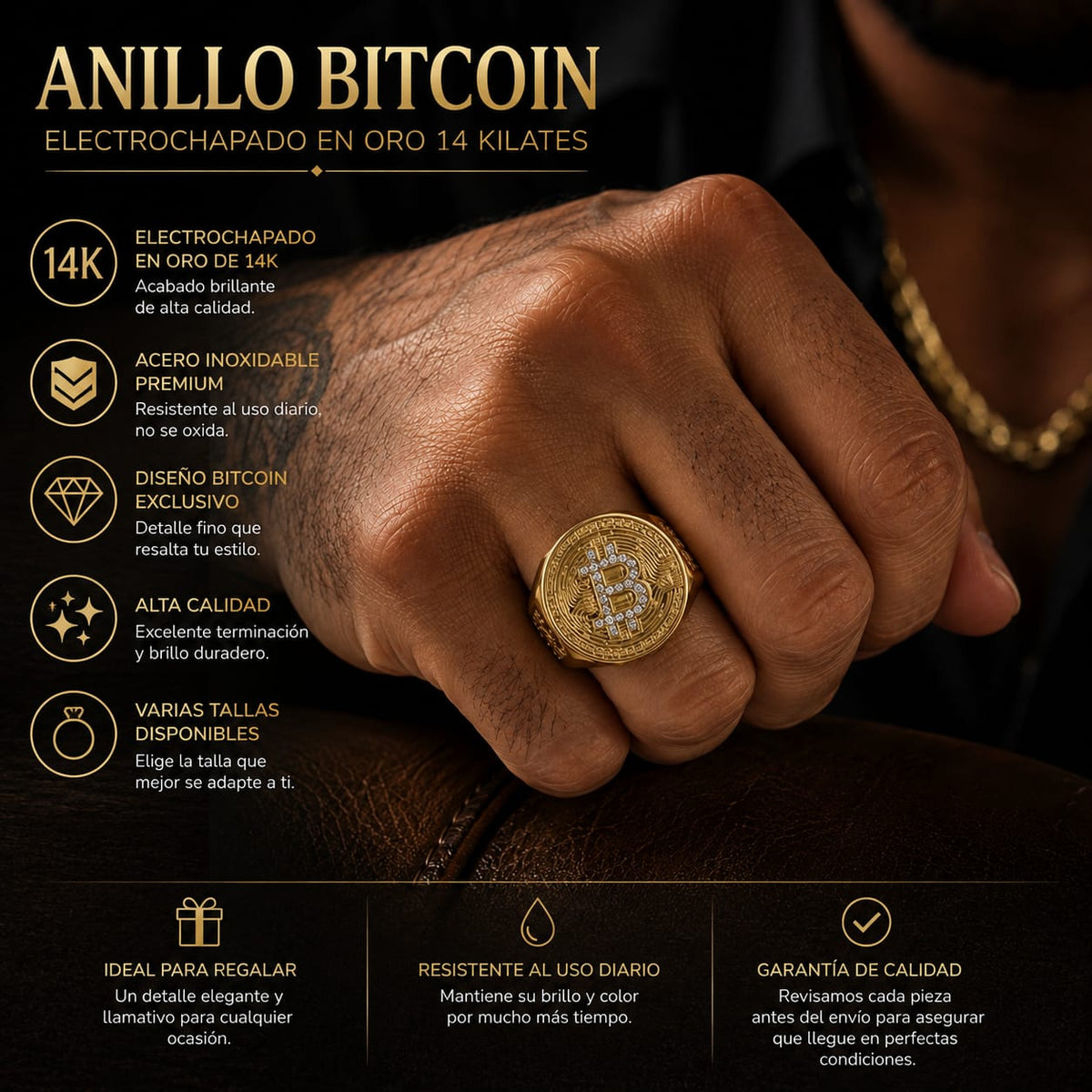Anillo Bitcoin De Lujo