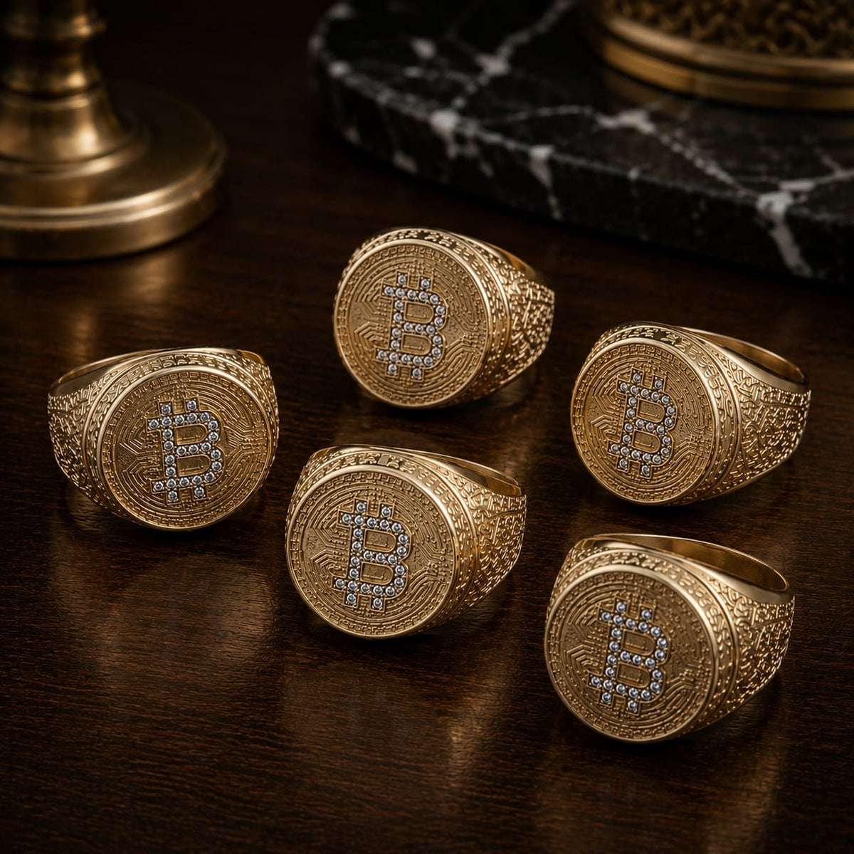 Anillo Bitcoin De Lujo