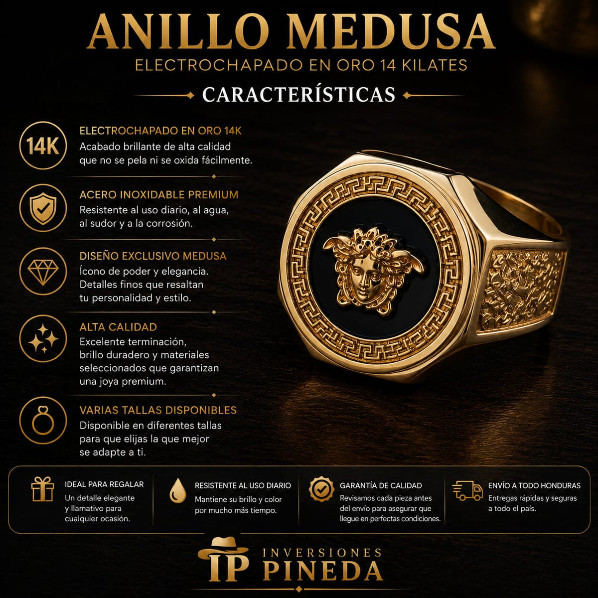 Anillo Versace de lujo