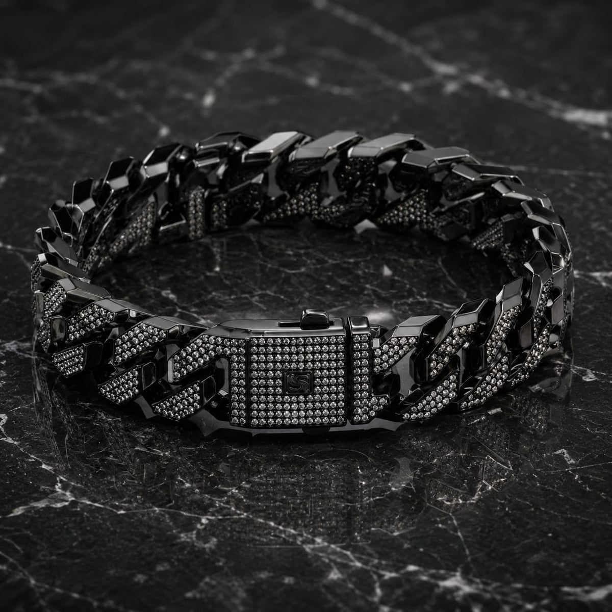 Pulsera Mónaco Black De Lujo