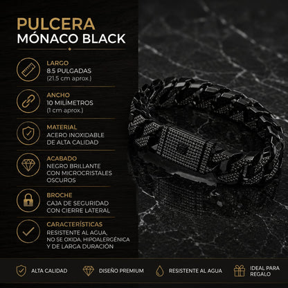 Pulsera Mónaco Black De Lujo