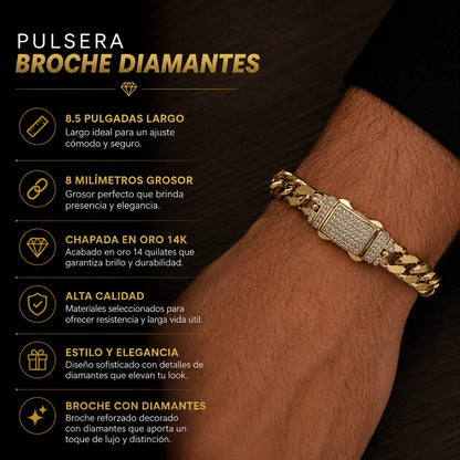 Pulsera Broche De Diamantes De Lujo