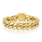 Pulsera Cubana Tipo Brazalete 12mm Chapada en Oro 14K – Monaco Chain