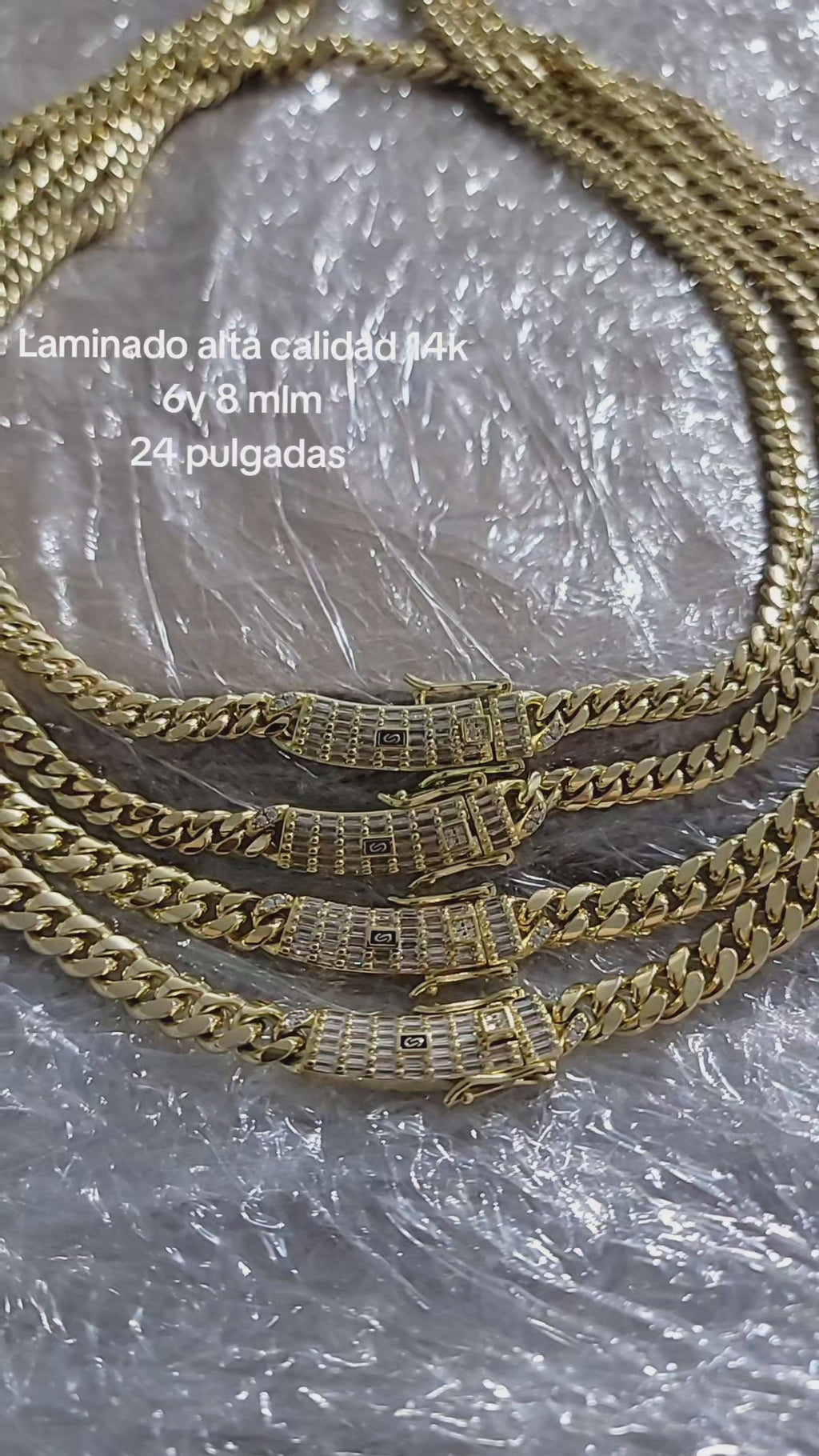 cadena Mónaco alta calidad 14k laminado