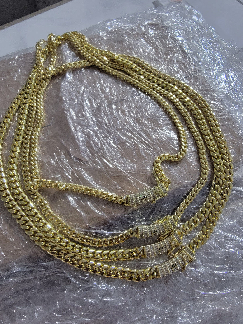 cadena Mónaco alta calidad 14k laminado