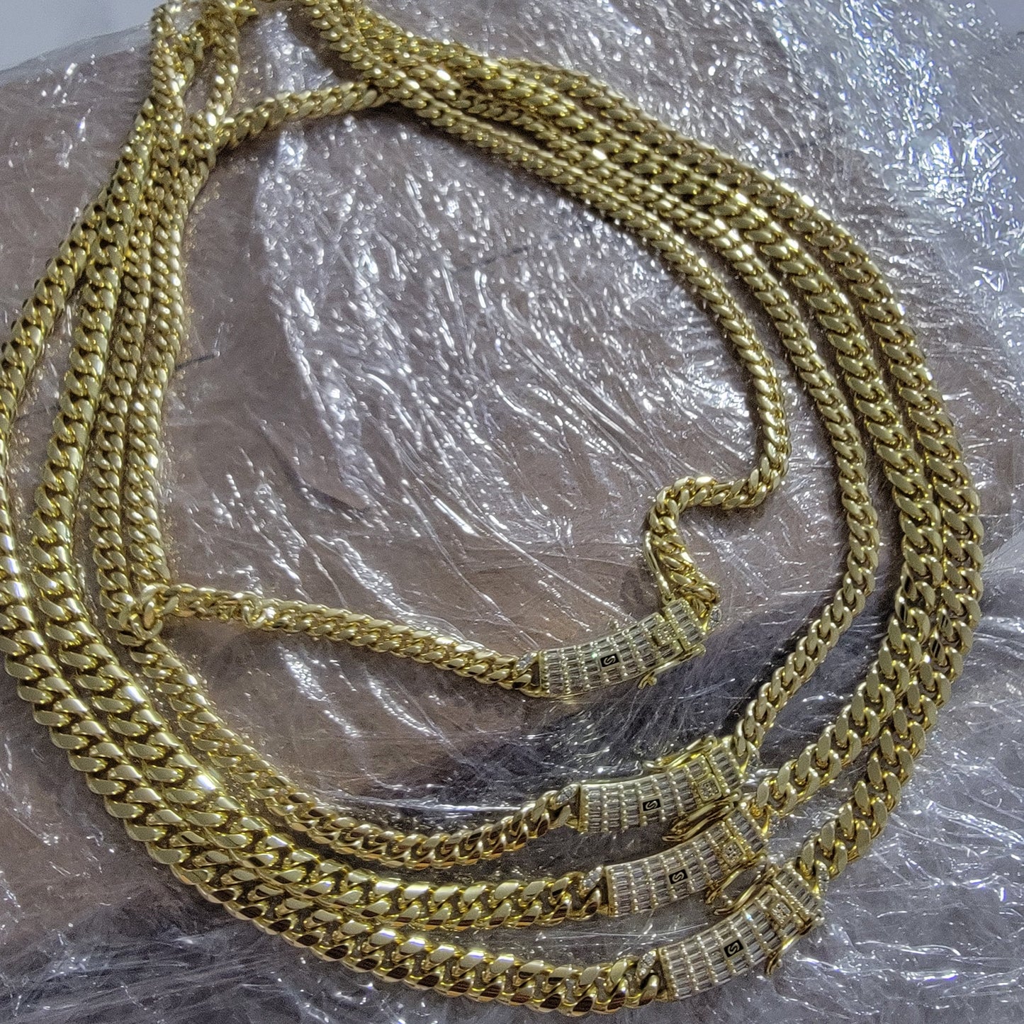 cadena Mónaco alta calidad 14k laminado