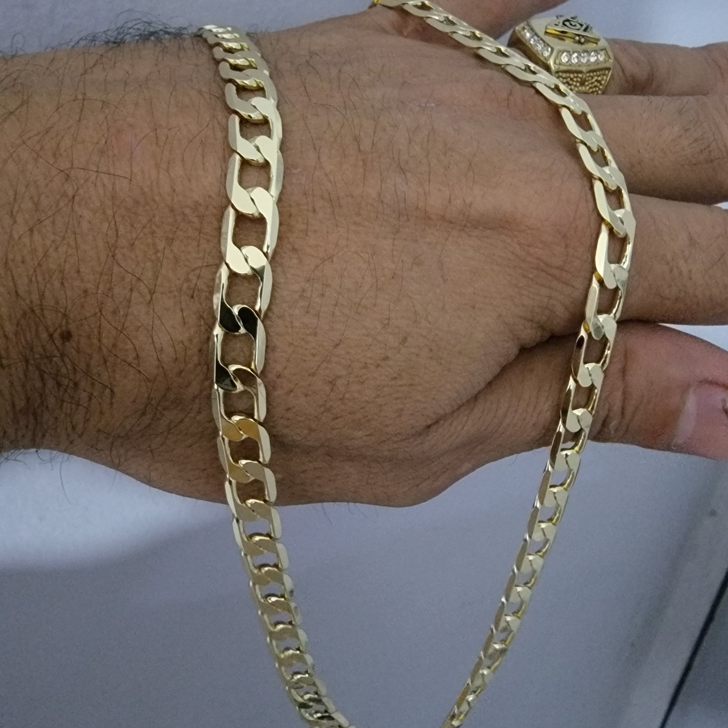cadena cubana tegido 1x1 corte brillo