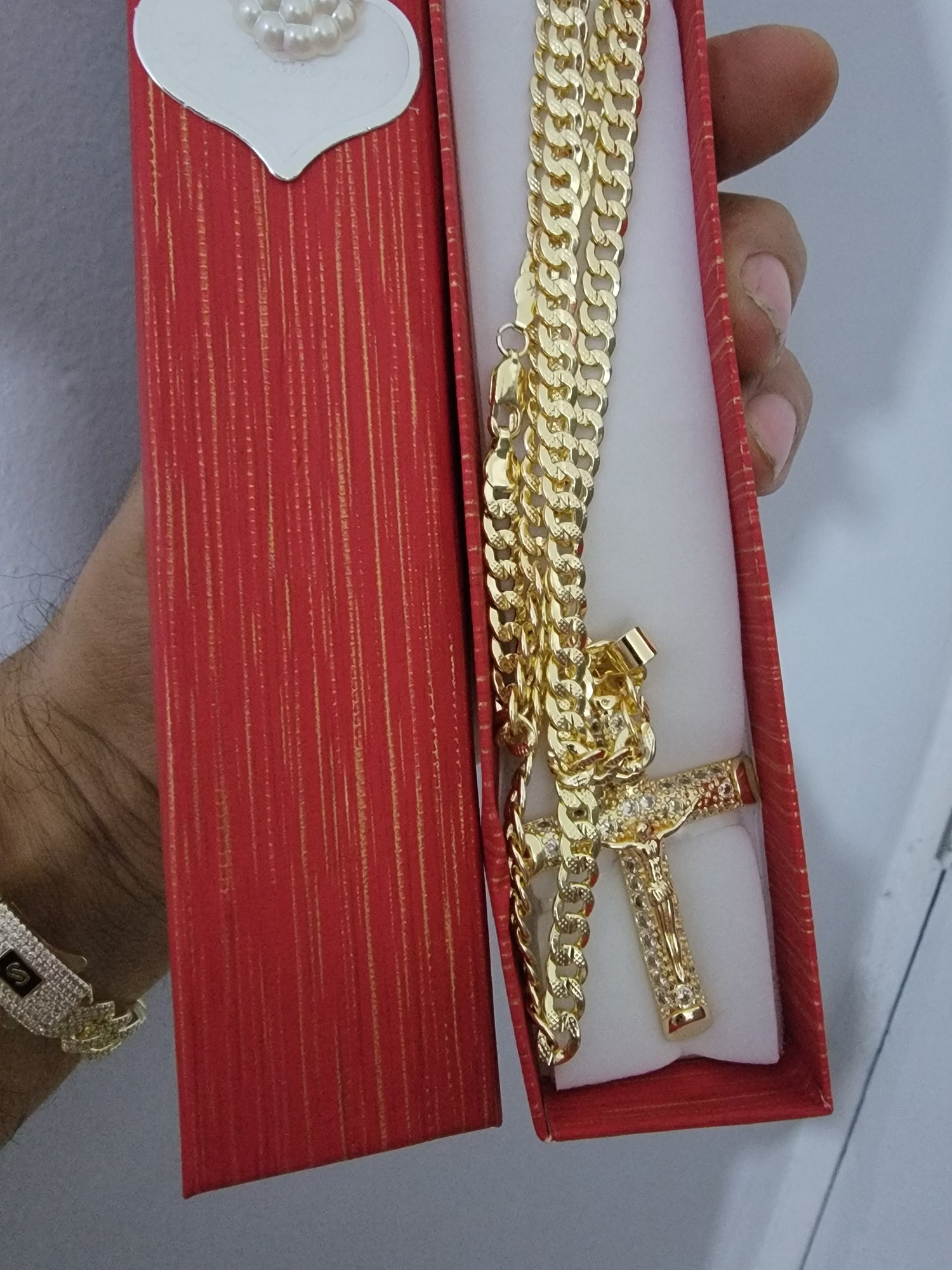 cadena cubana con resaltes 3d