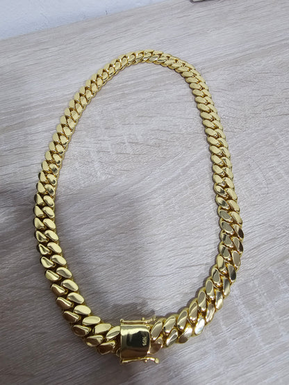 cadena sin dije primium 5 capas de oro 14k