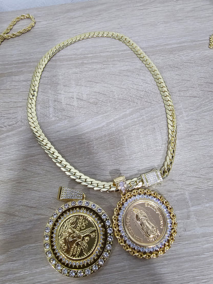 cadena cubana 10 mlm broche diamantado dije a elección