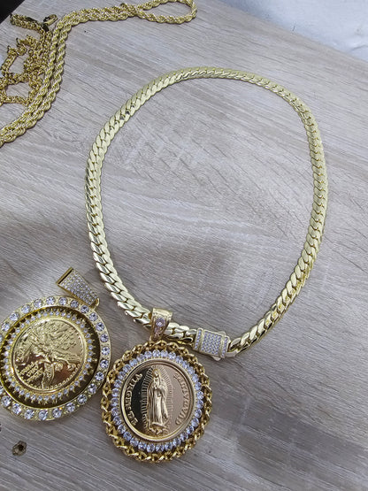 cadena cubana 10 mlm broche diamantado dije a elección