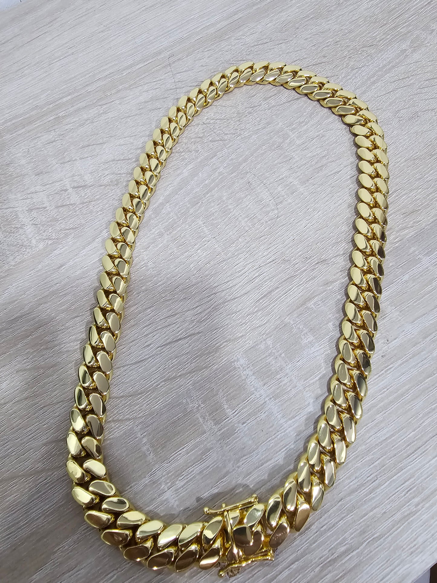 cadena sin dije primium 5 capas de oro 14k